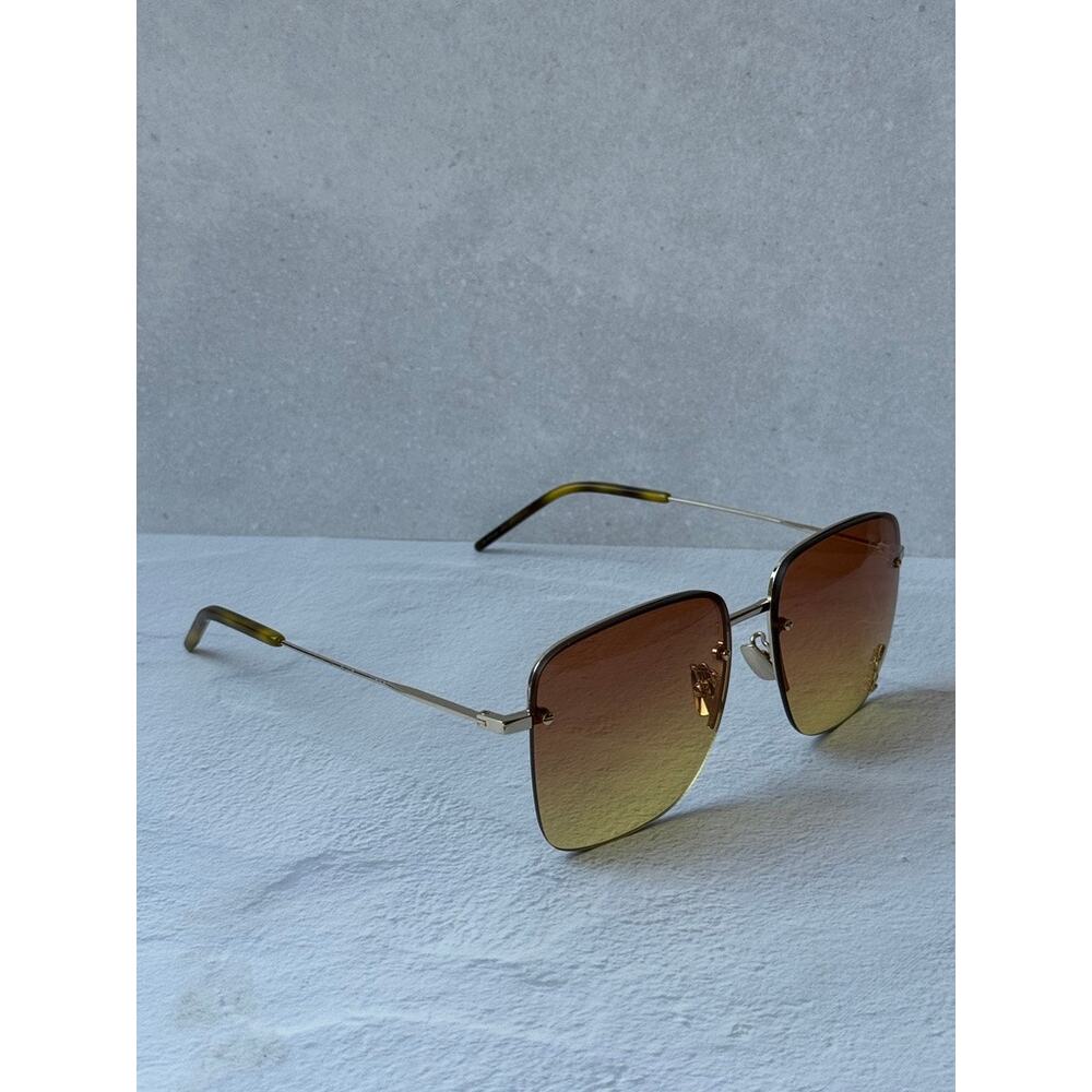 NEW Saint Laurent SL312M Rimless Square Sunglasses in Pink - Picture 6 of 8